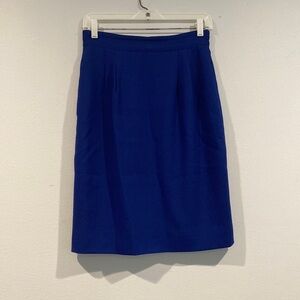 Talbots Pure Wool Royal Blue Pencil Skirt - Size 4